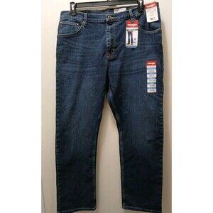 Wrangles Five Star Men's Jeans - Dark Stonewash, Size 34 x 32 Straight Fit